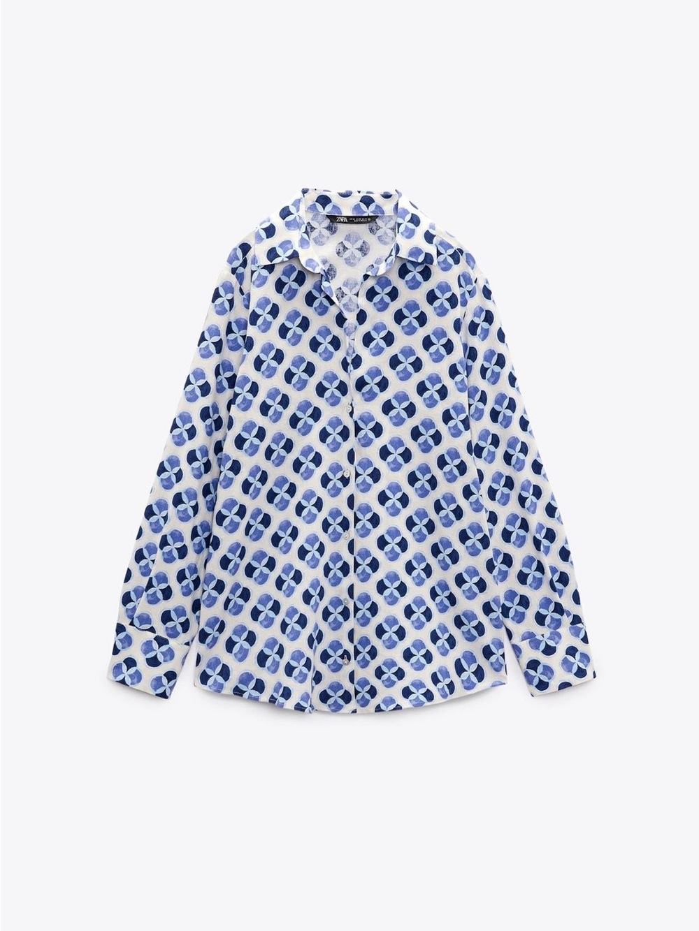 Printed Linen Blend Shirt
